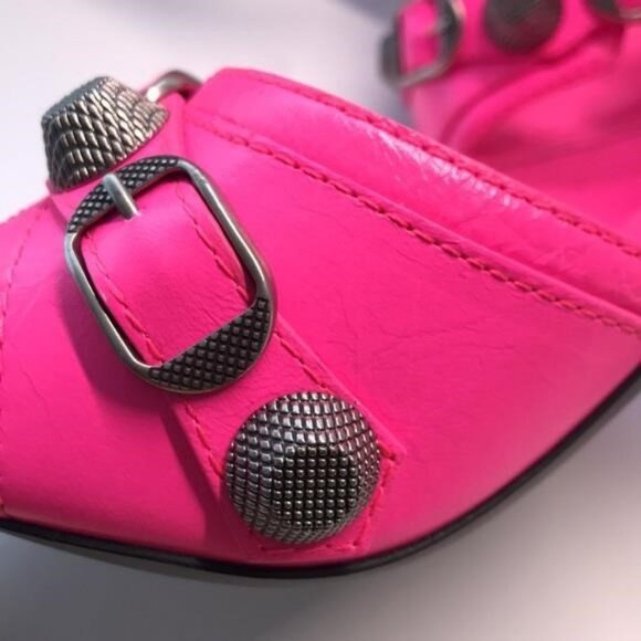 New Authentic Balenciaga Cagole 110mm Stiletto Sandals – Fluorescent Pink 💖✨ - Picture 10 of 10